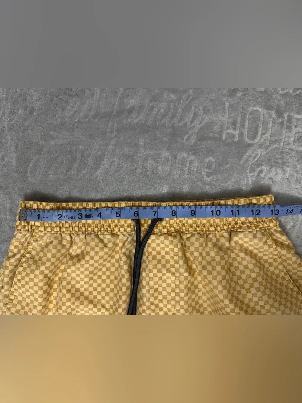 Cotton On Kahuna Shorts Yellow Checkered Swim Trunks Size S